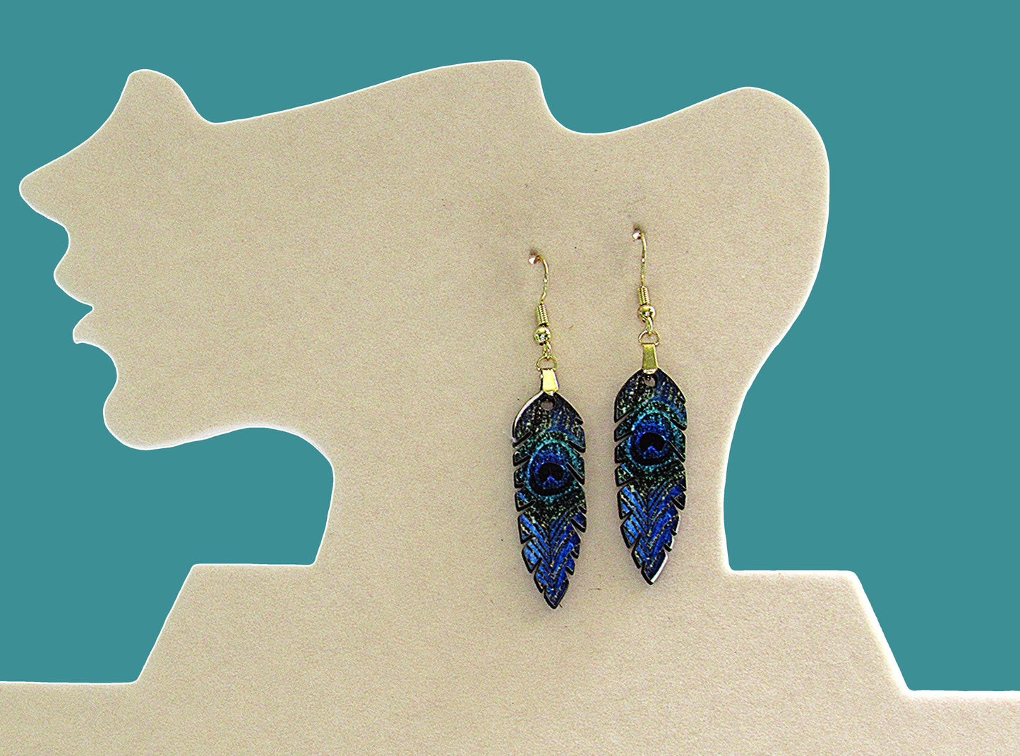 Feather Shaped Sublimated Earrings