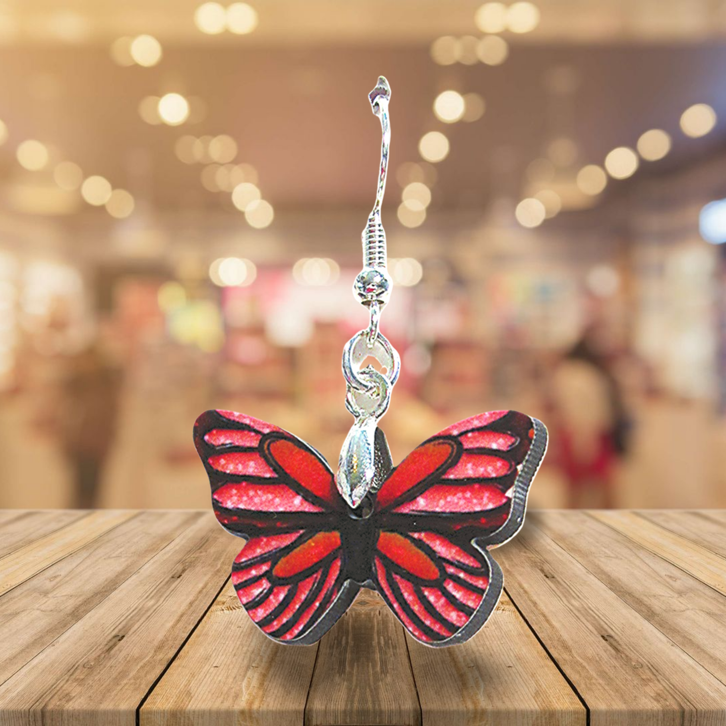 MDF-Open Butterfly Shaped Sublimated Earrings 1 inch