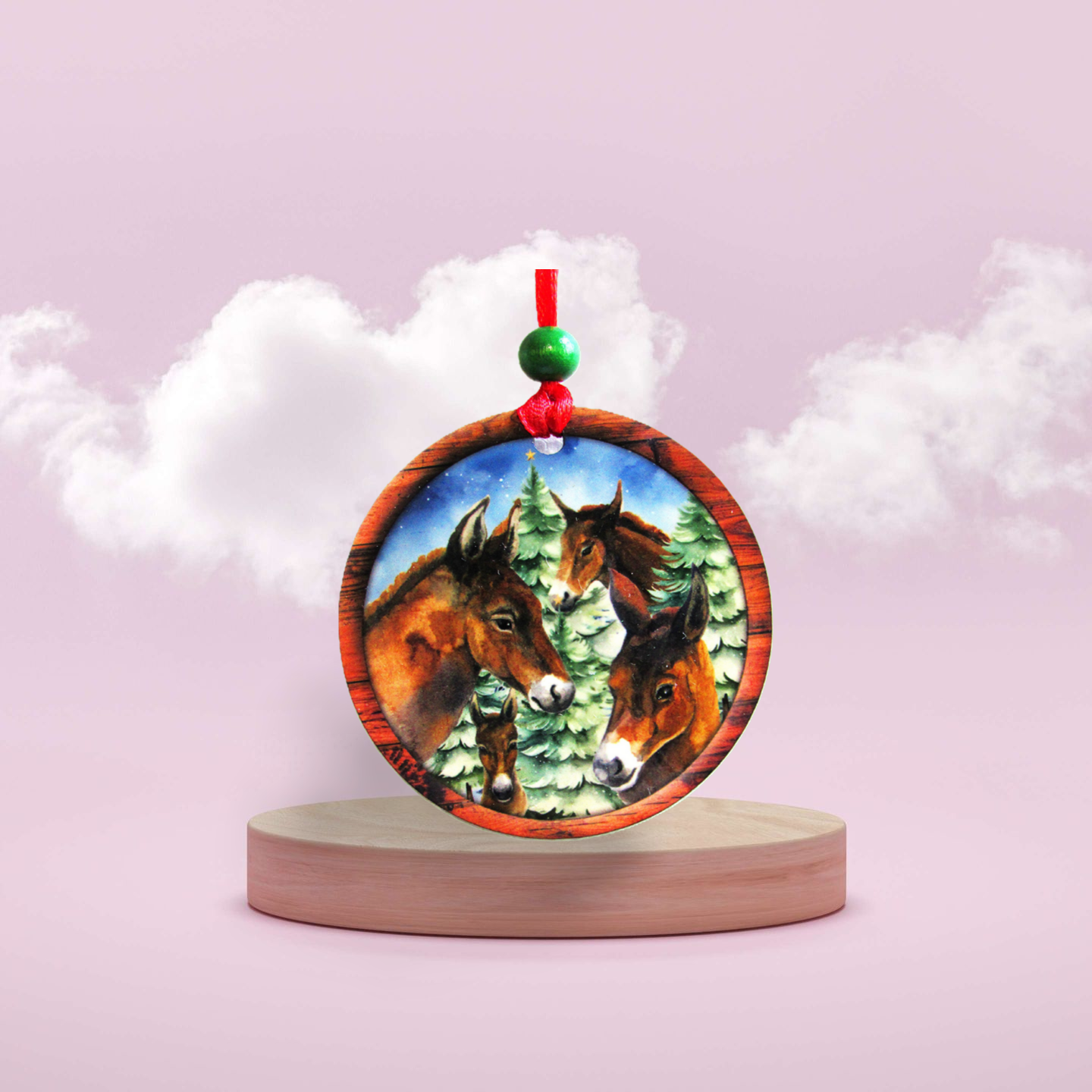Round Shaped Sublimated Ornament
