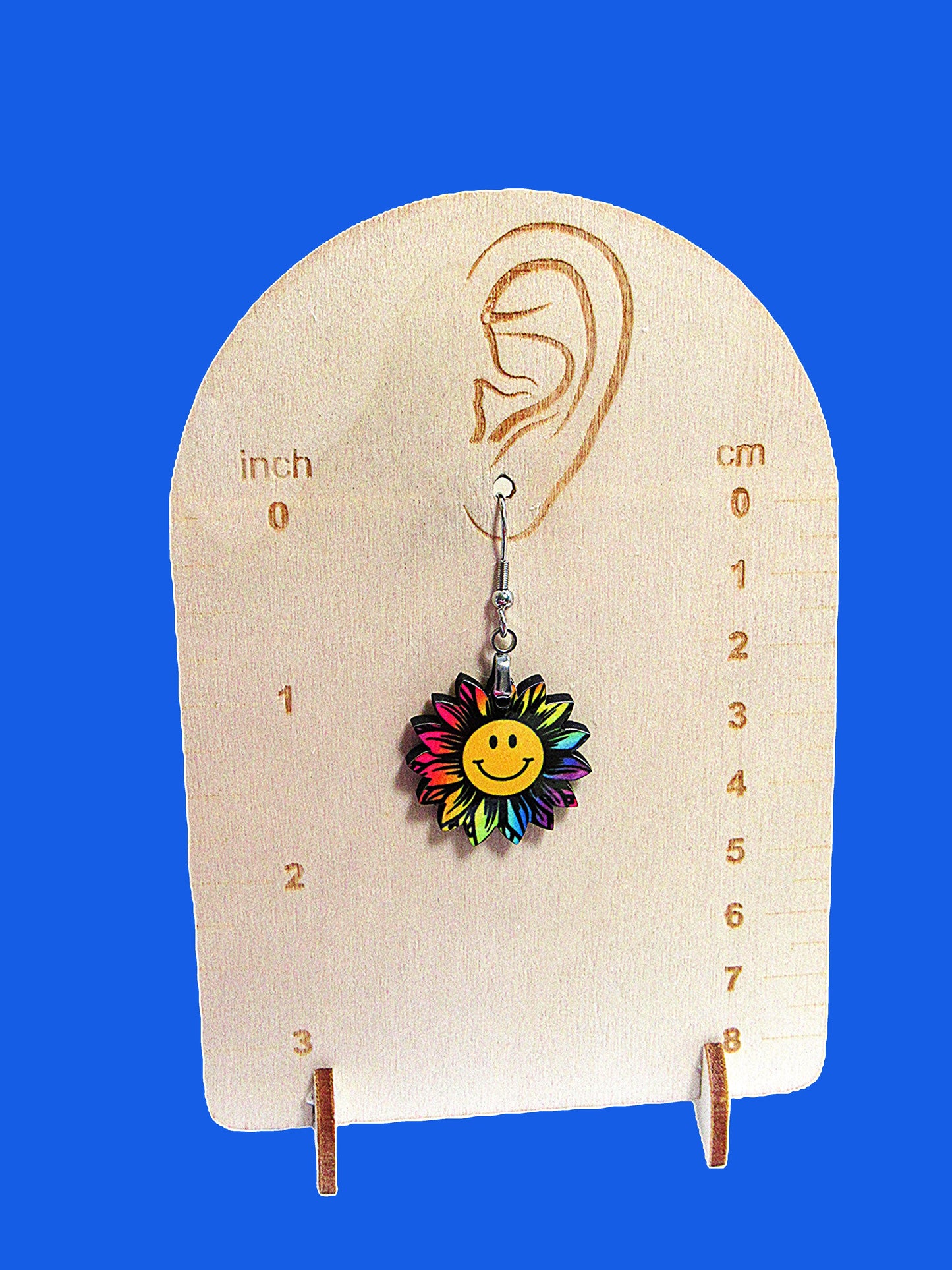 Sunflower Shaped Sublimated Earrings 1 inch