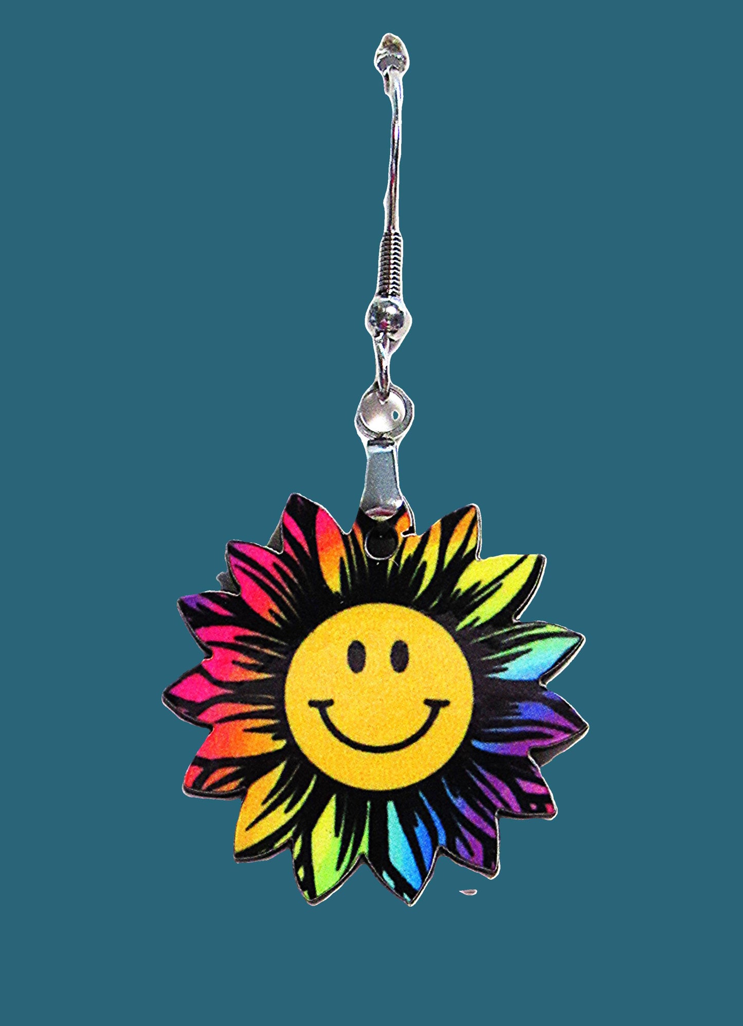 Sunflower Shaped Sublimated Earrings 1 inch