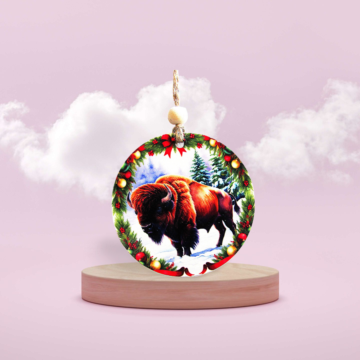 Round Shaped Sublimated Ornament