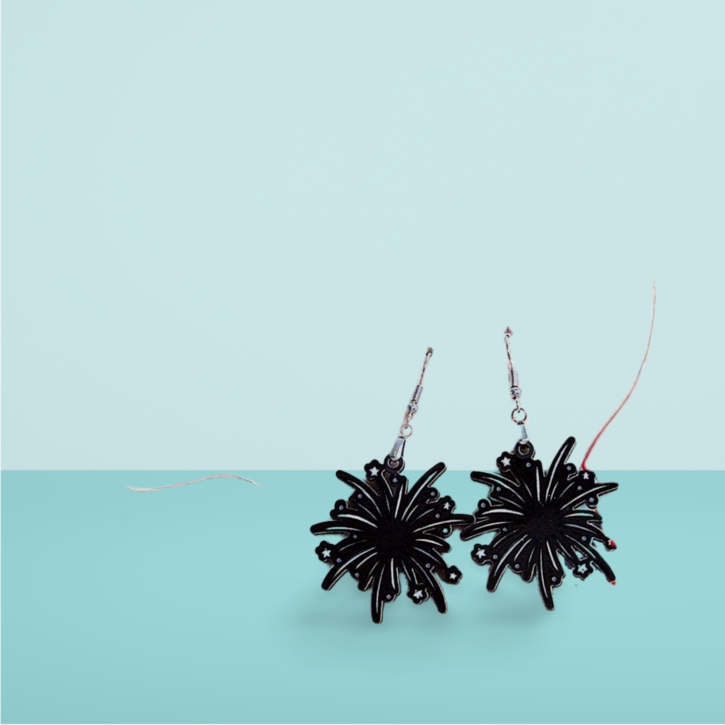 Fireworks Shaped Sublimated Earrings 1.5 inch