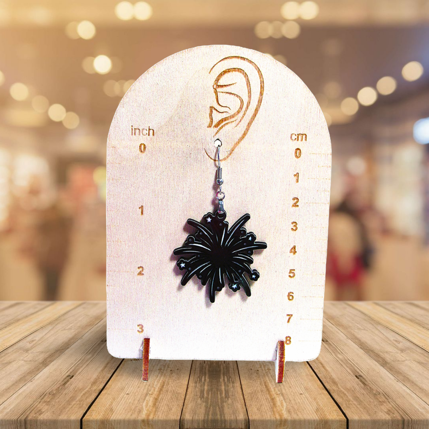 Fireworks Shaped Sublimated Earrings 1.5 inch