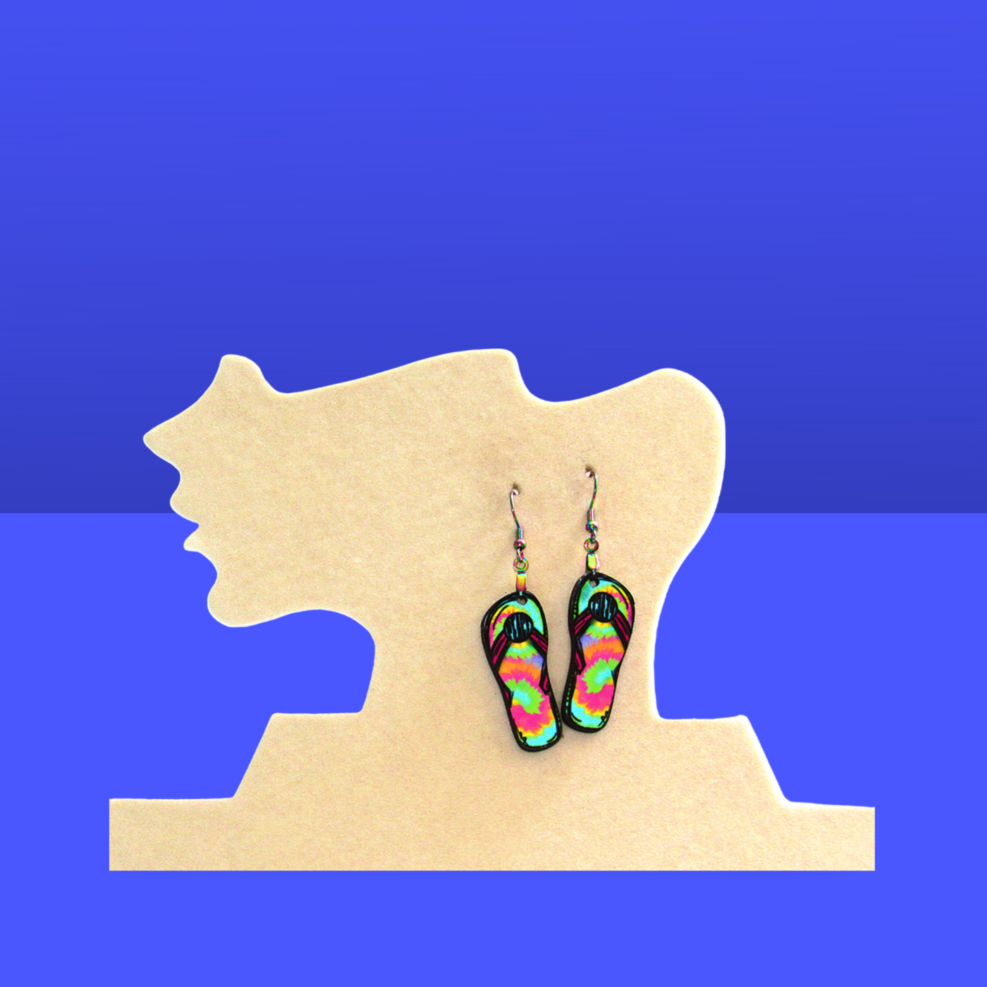 Flip Flop Shaped Sublimated Earrings