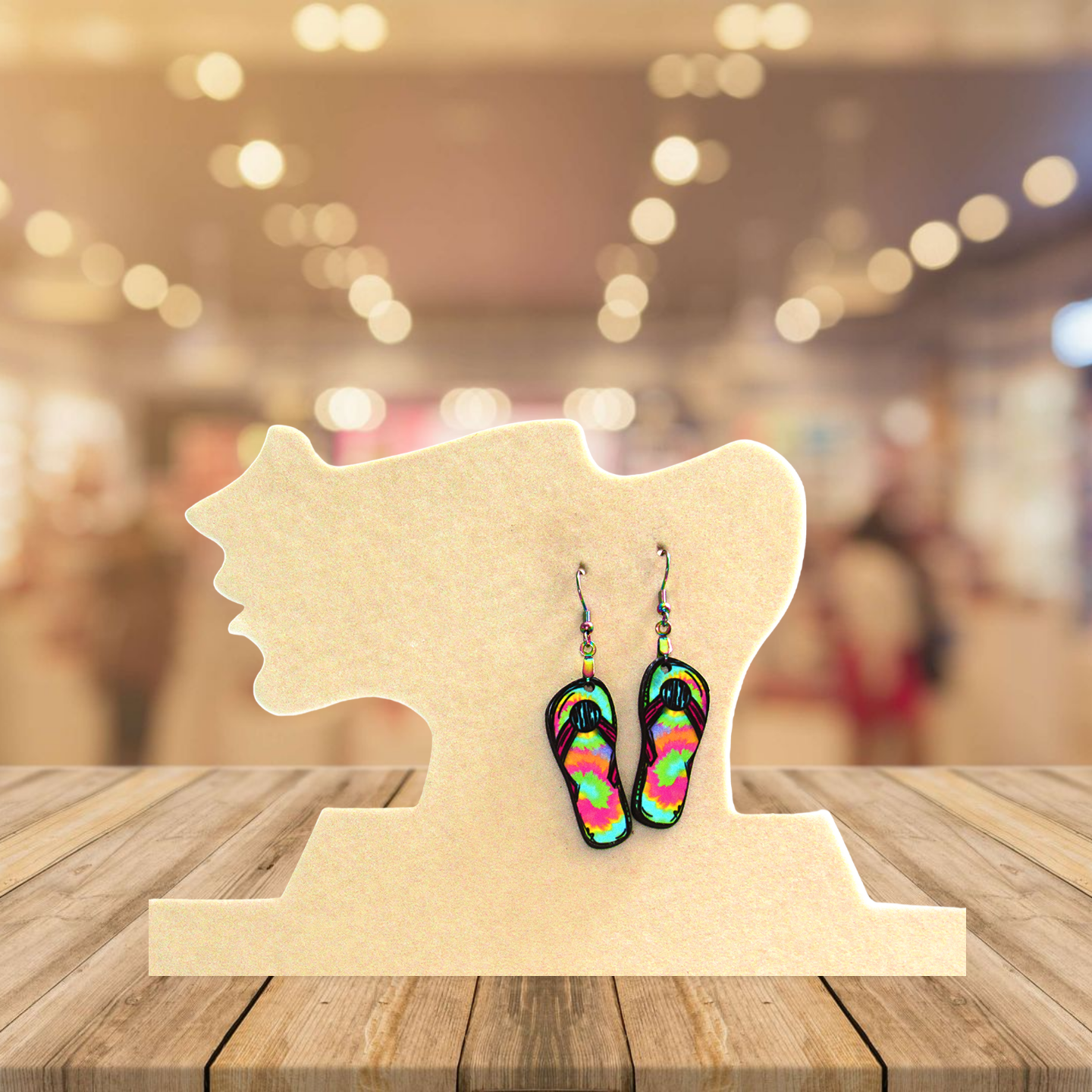 Flip Flop Shaped Sublimated Earrings