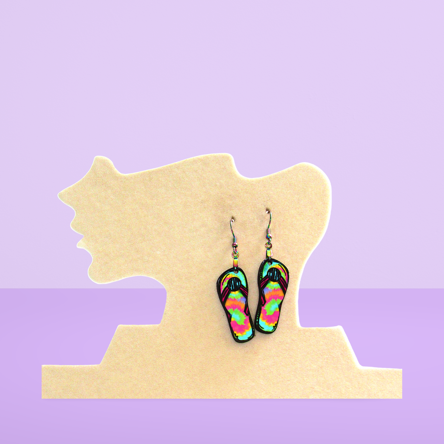 Flip Flop Shaped Sublimated Earrings