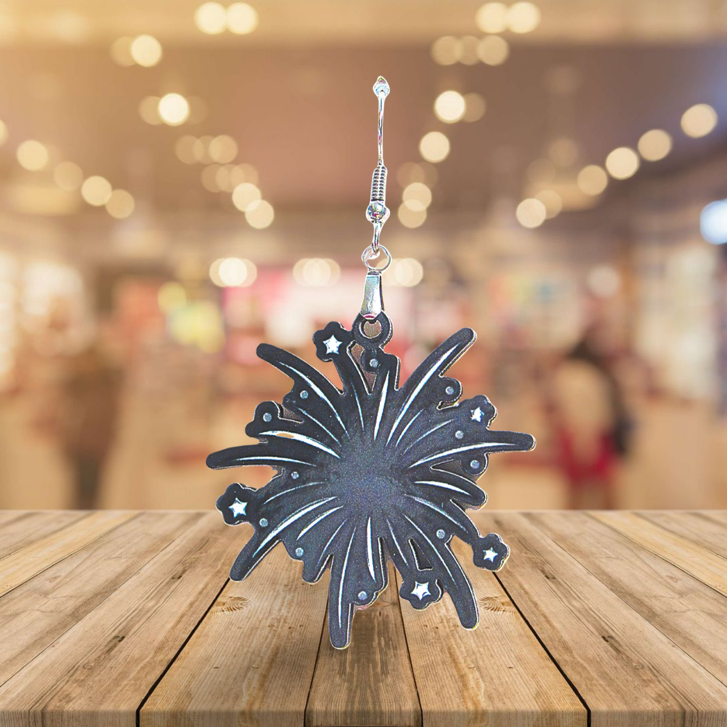 Fireworks Shaped Sublimated Earrings 1.5 inch