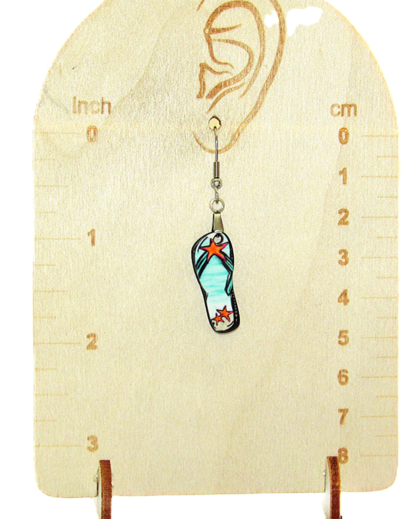 Flip Flop Shaped Sublimated Earrings