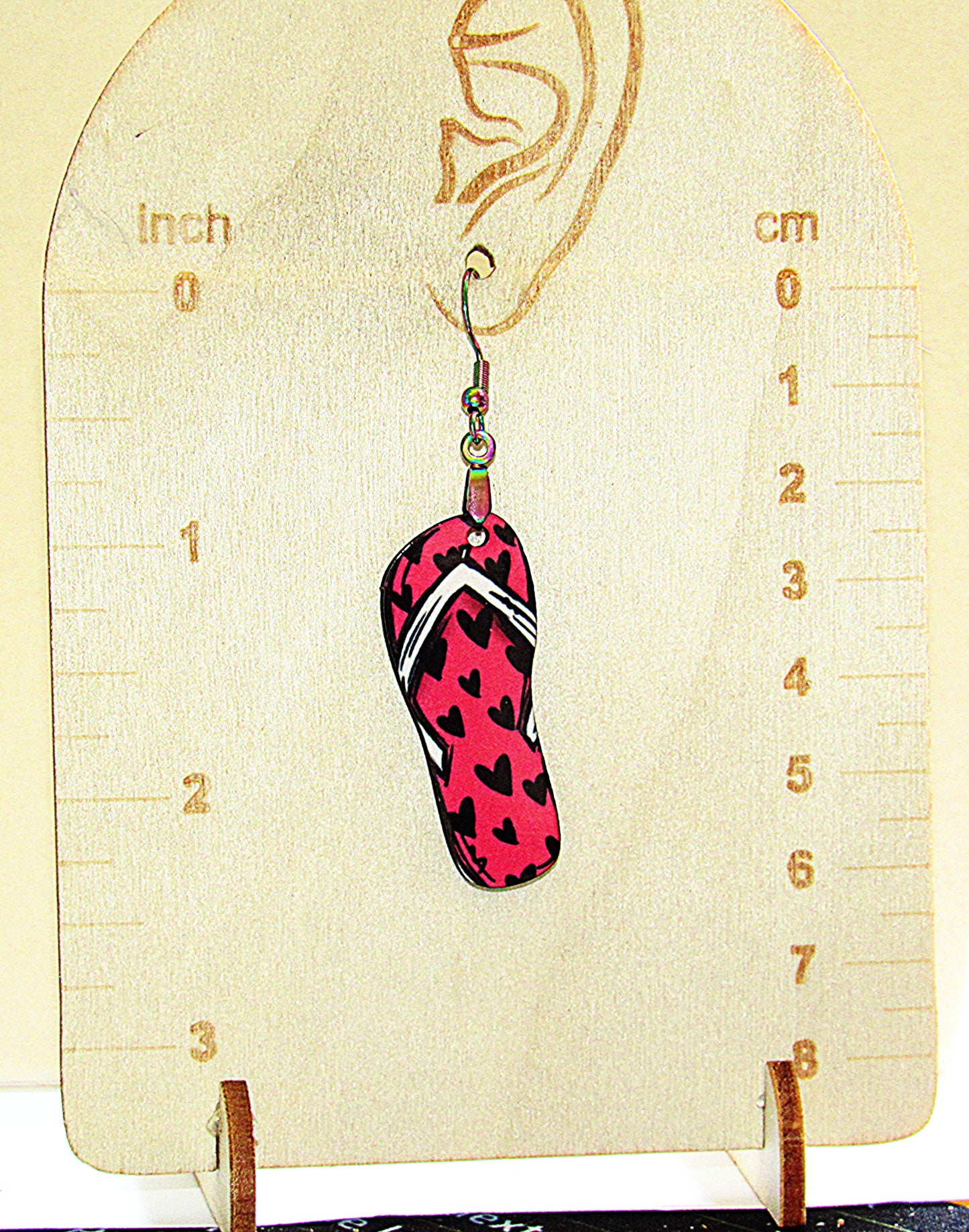 Flip Flop Shaped Sublimated Earrings