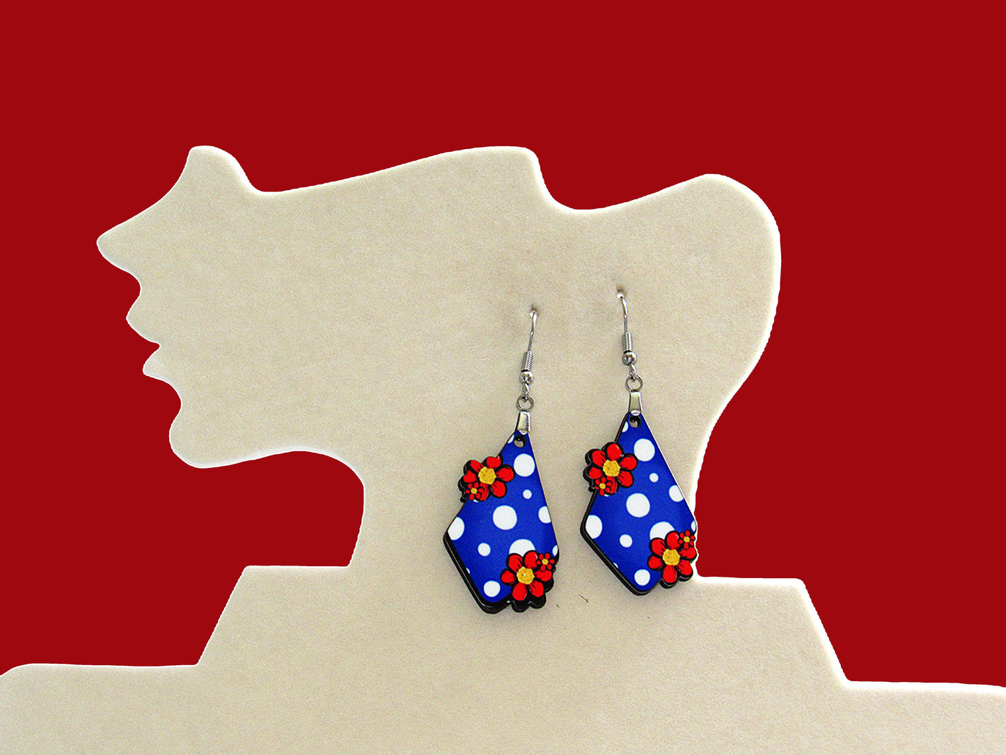 Fancy Flower Shaped Sublimated Earrings