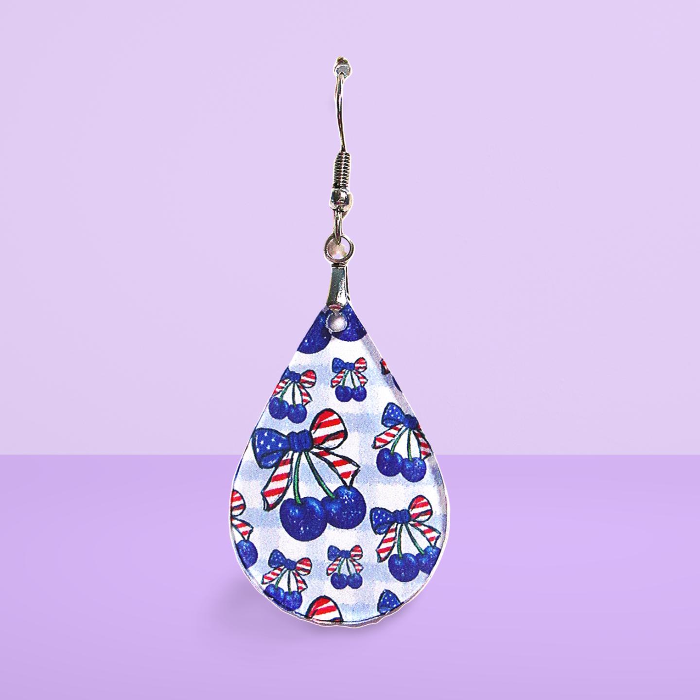 Acrylic Teardrop Shaped Sublimated Earrings 1..5 inch