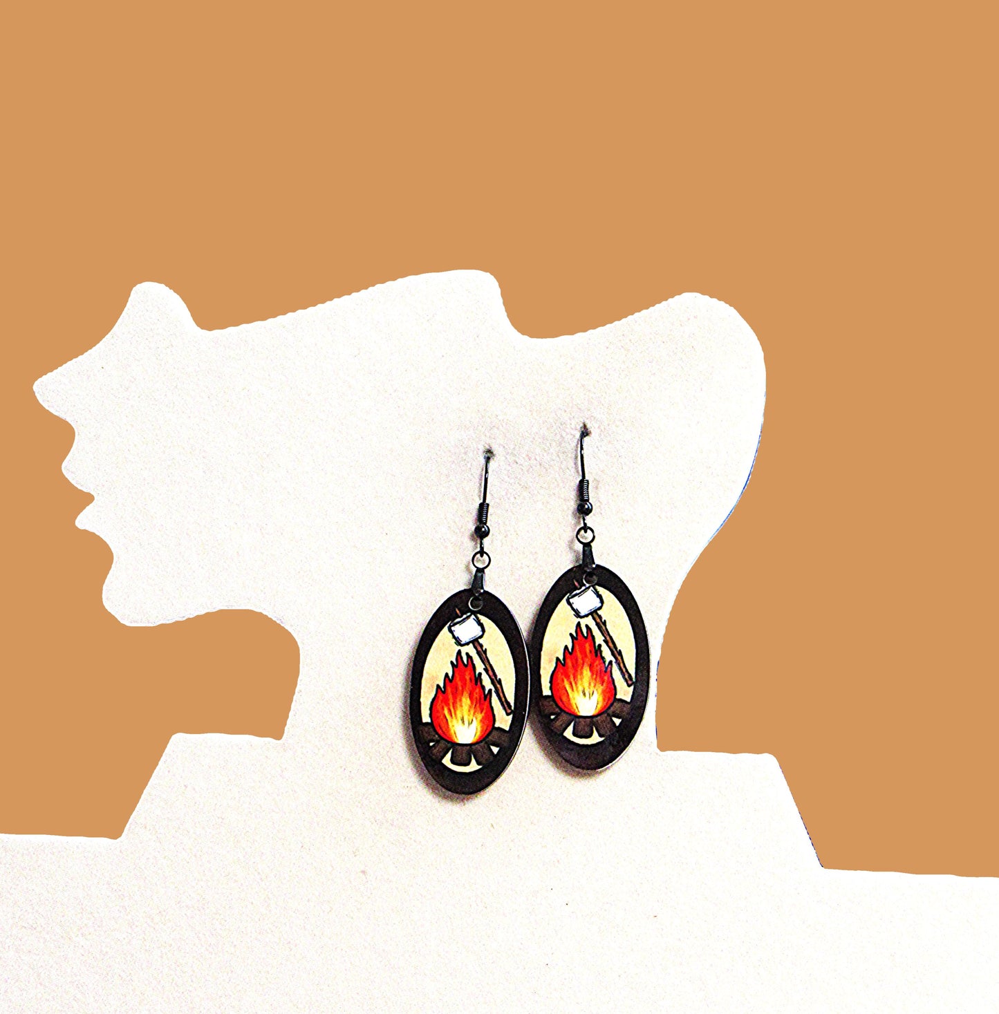 Oval Shaped Sublimated Earrings