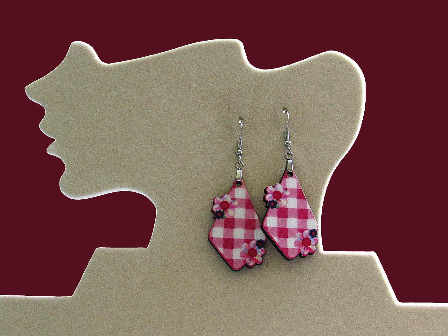 Fancy Flower Shaped Sublimated Earrings