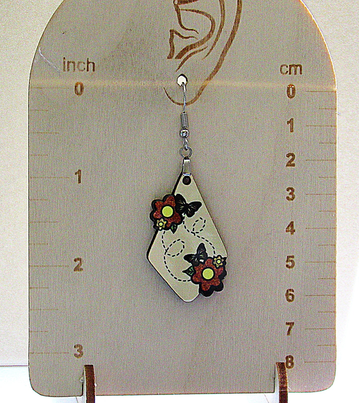 Fancy Flower Shaped Sublimated Earrings