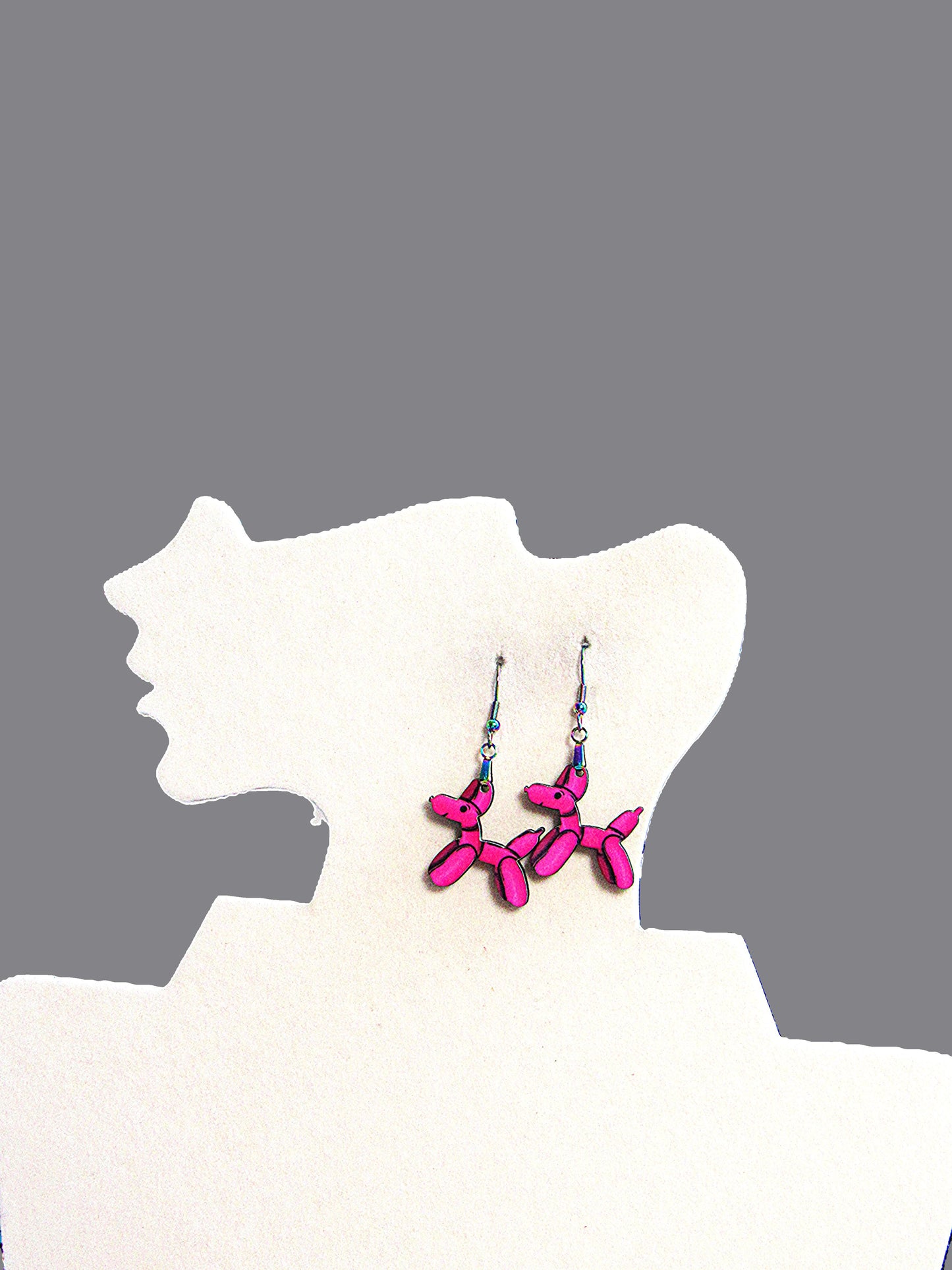 Dog Balloon Shaped Sublimated Earrings 1 inch