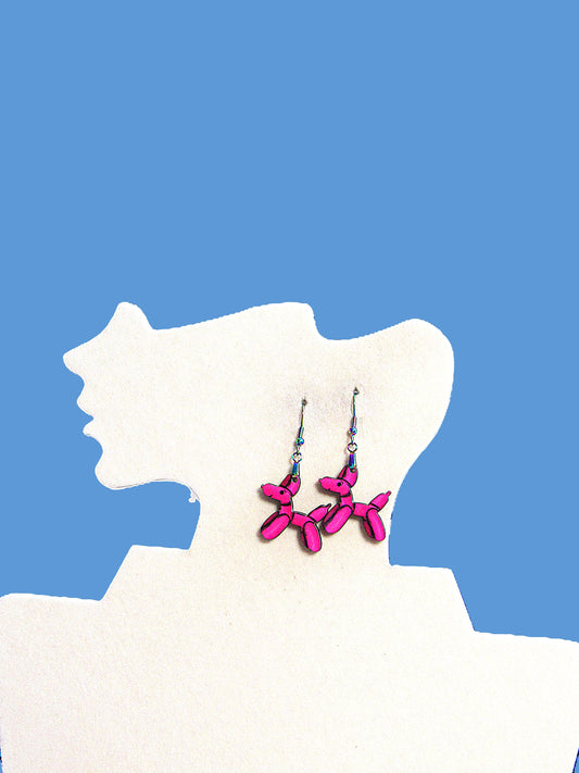 Dog Balloon Shaped Sublimated Earrings 1 inch