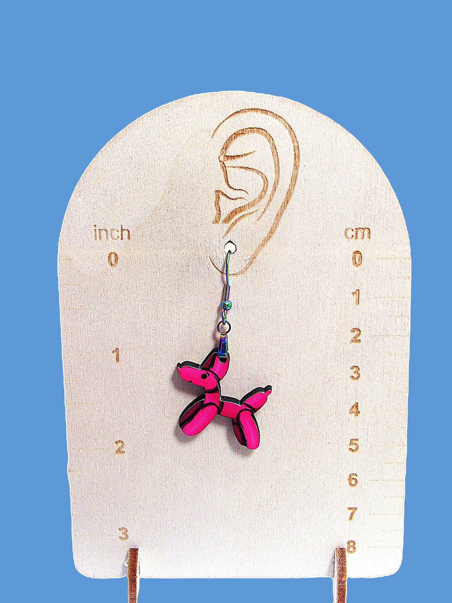 Dog Balloon Shaped Sublimated Earrings 1 inch