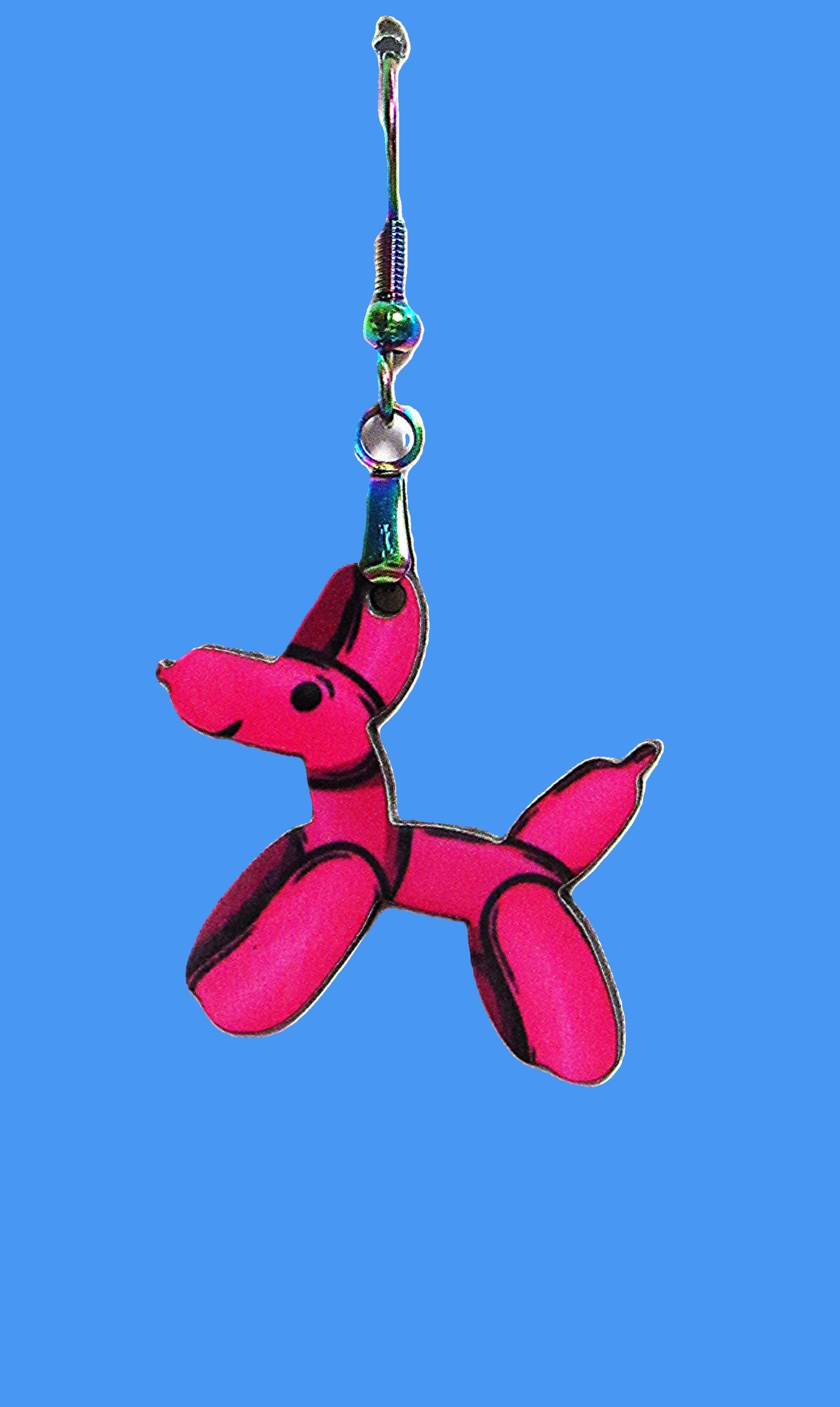 Dog Balloon Shaped Sublimated Earrings 1 inch