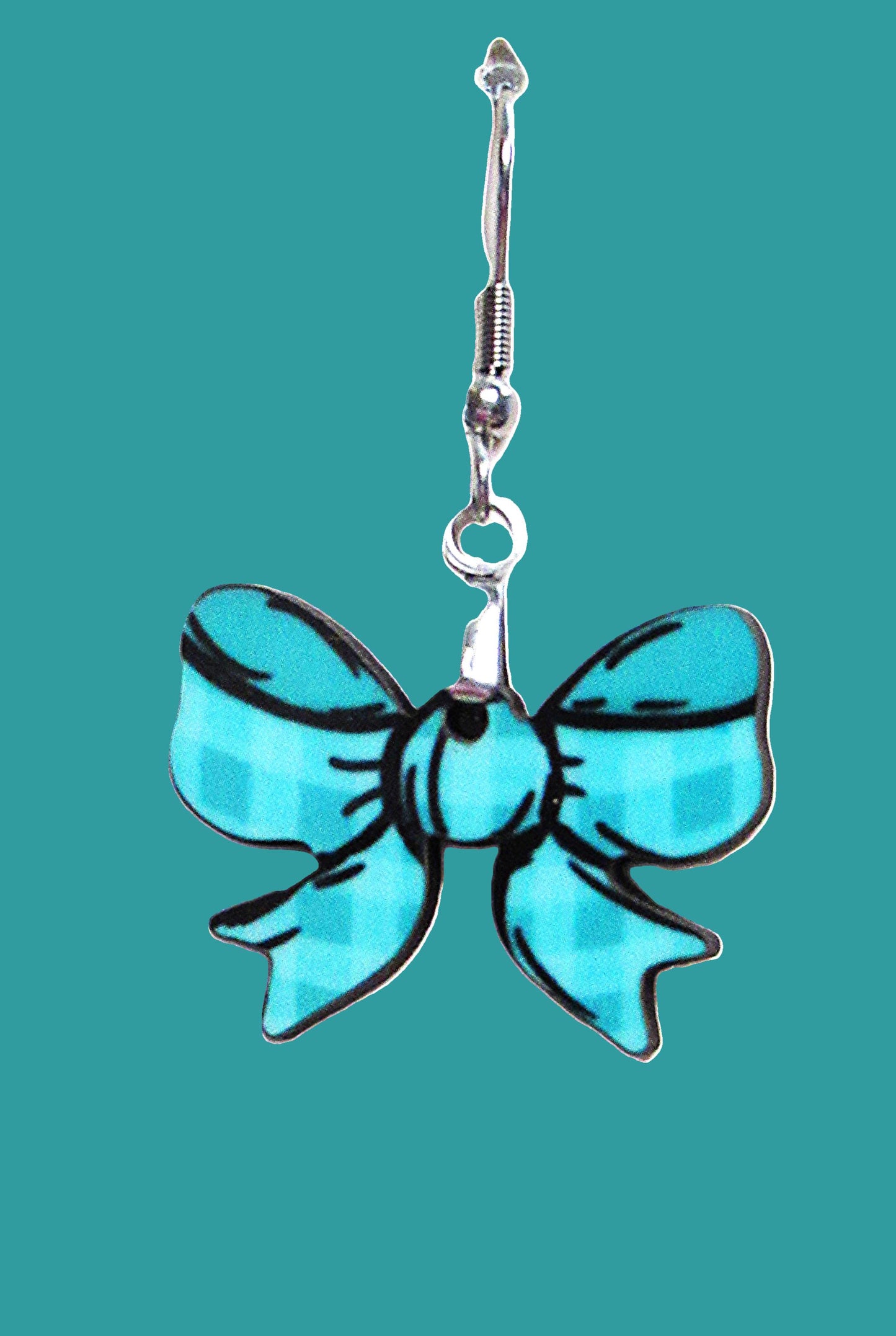 Bow Shaped Sublimated Earrings 1 inch