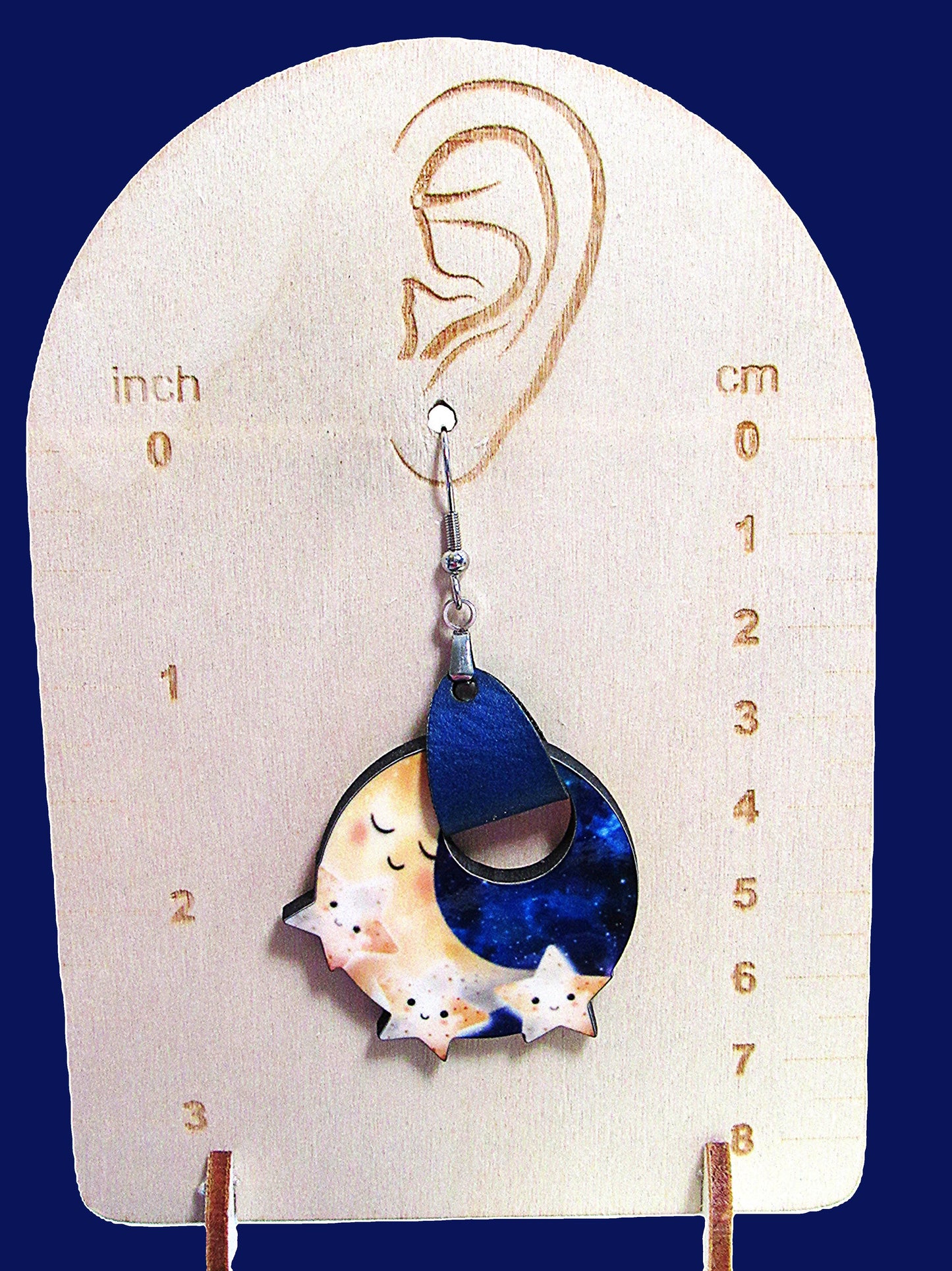 Boho Round Star Shaped Sublimated Earrings