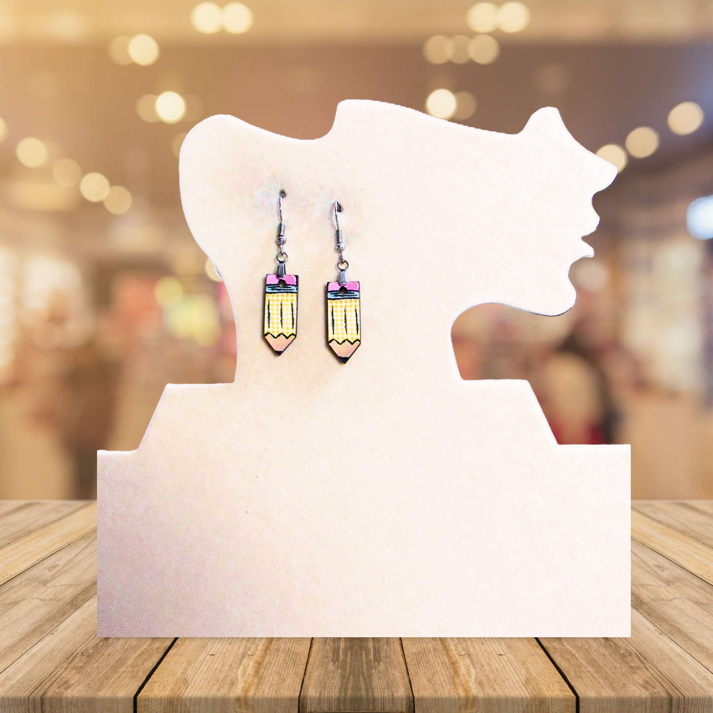 Pencil Shaped Sublimated Earring