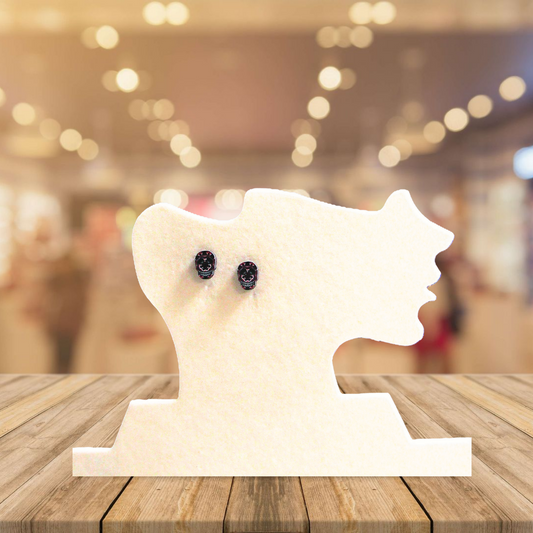 Skull Shaped Sublimated Stud Earrings