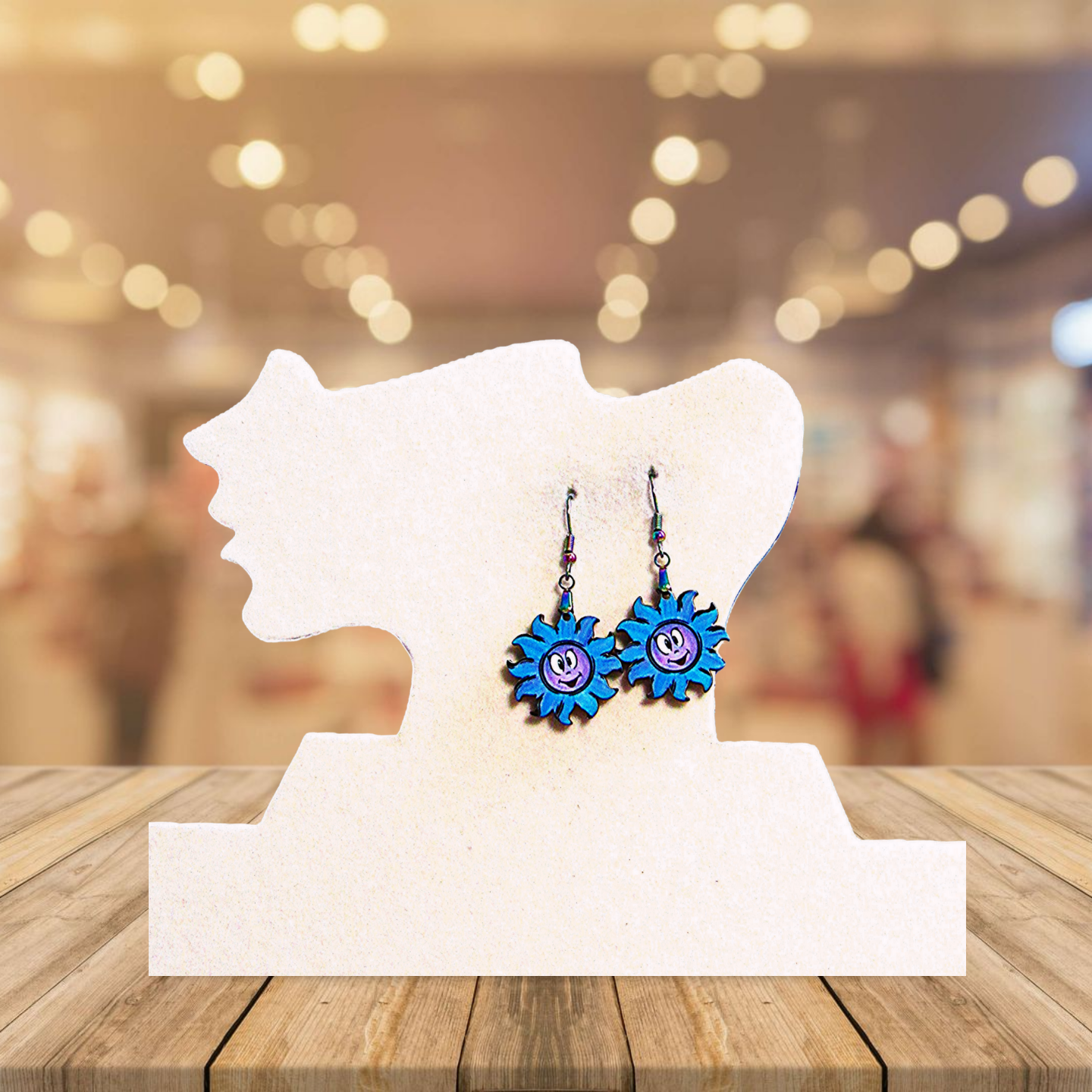 Sun Shaped Sublimated Earrings 1 inch