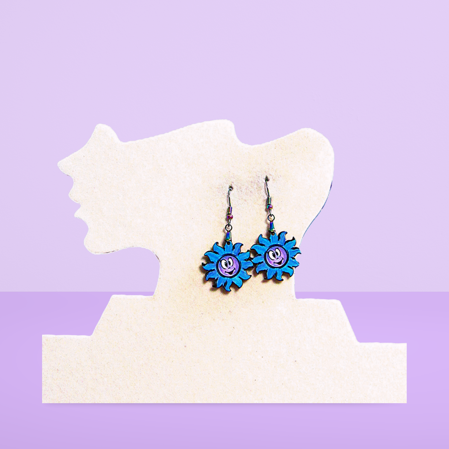 Sun Shaped Sublimated Earrings 1 inch