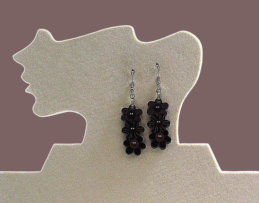 Triple Flower Shaped Sublimated Earring