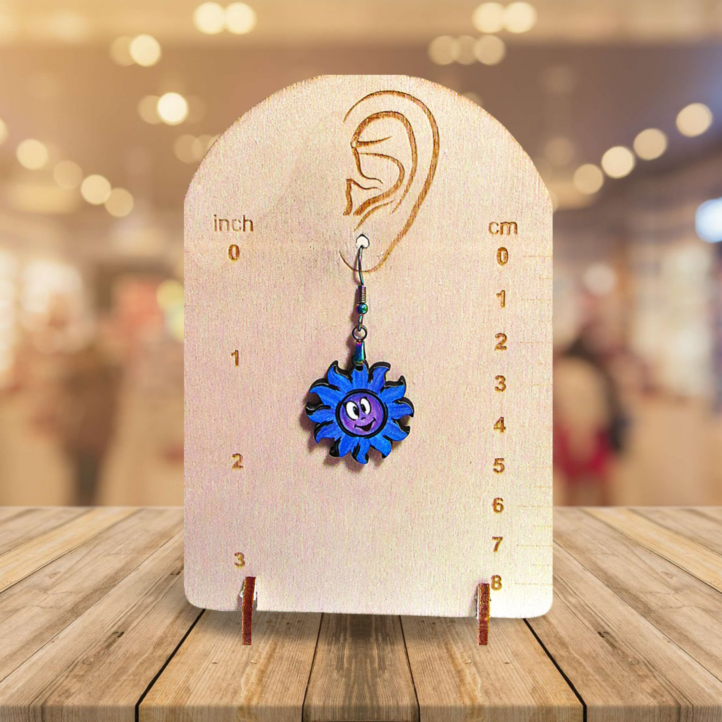 Sun Shaped Sublimated Earrings 1 inch