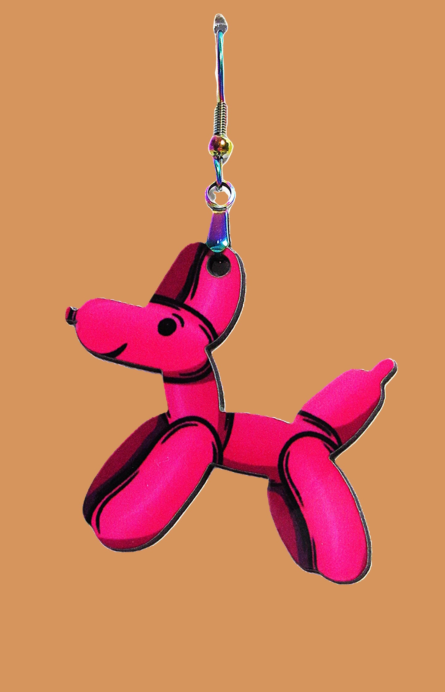 Dog Balloon Shaped Sublimated Earrings 1.5 inch