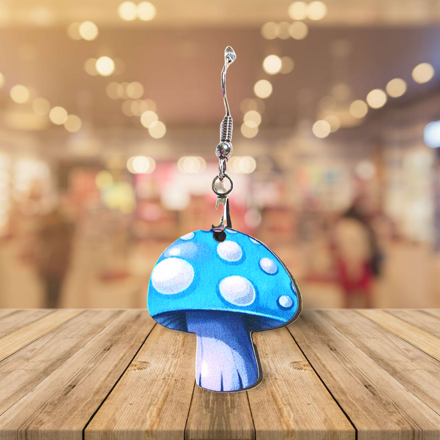 Mushroom Shaped Sublimated Earrings 1 inch
