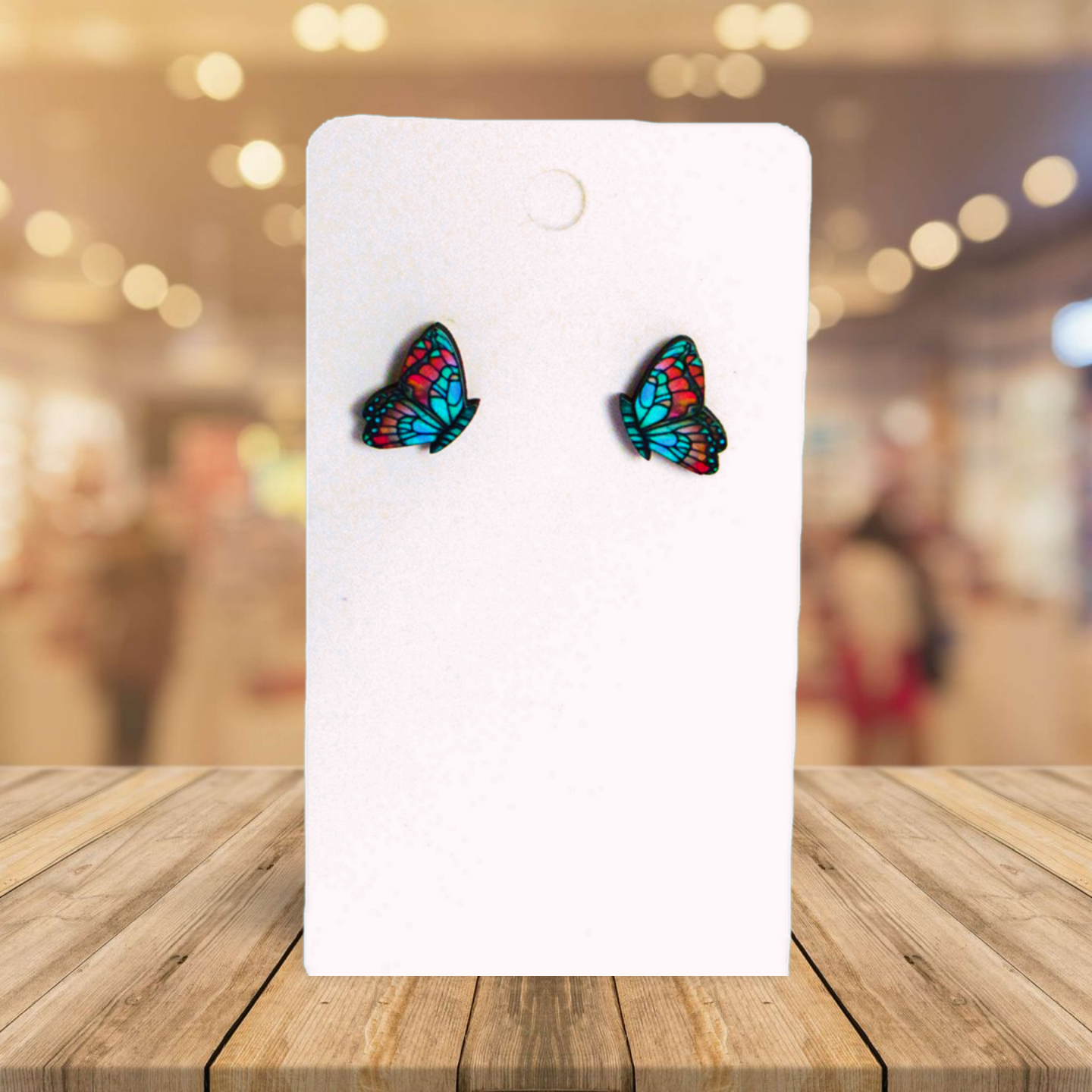 Butterfly Shaped Sublimated Stud Earring