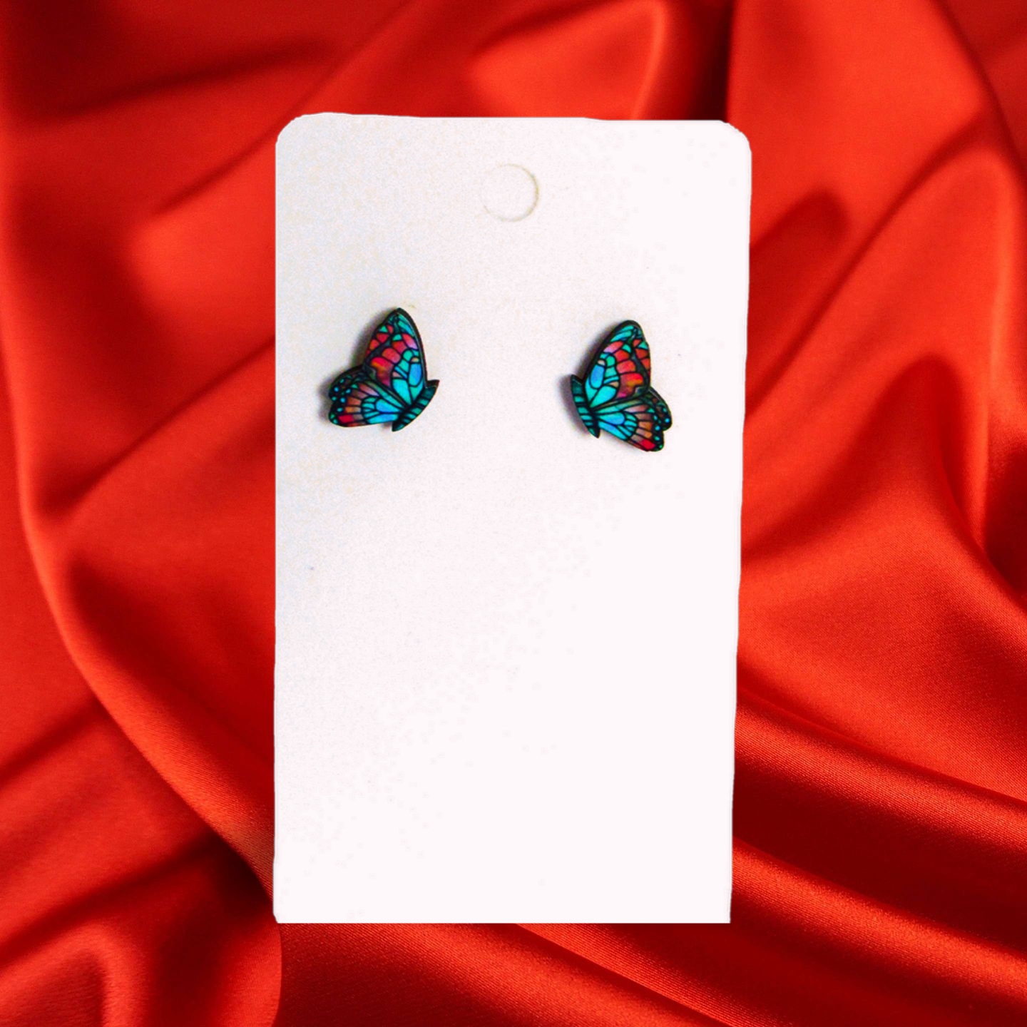 Butterfly Shaped Sublimated Stud Earring