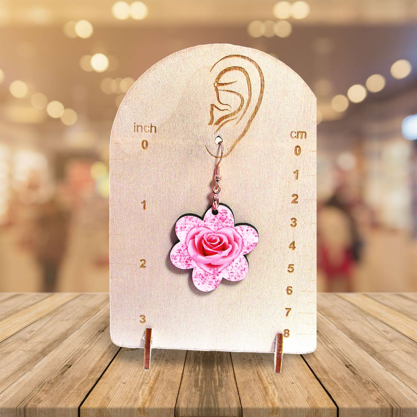 Chubby Flower Shaped Sublimated Earrings