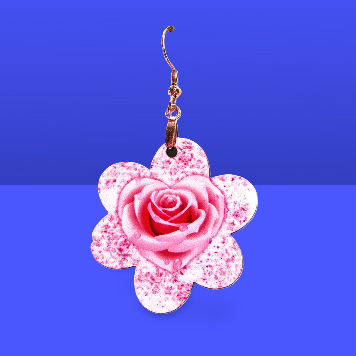 Chubby Flower Shaped Sublimated Earrings