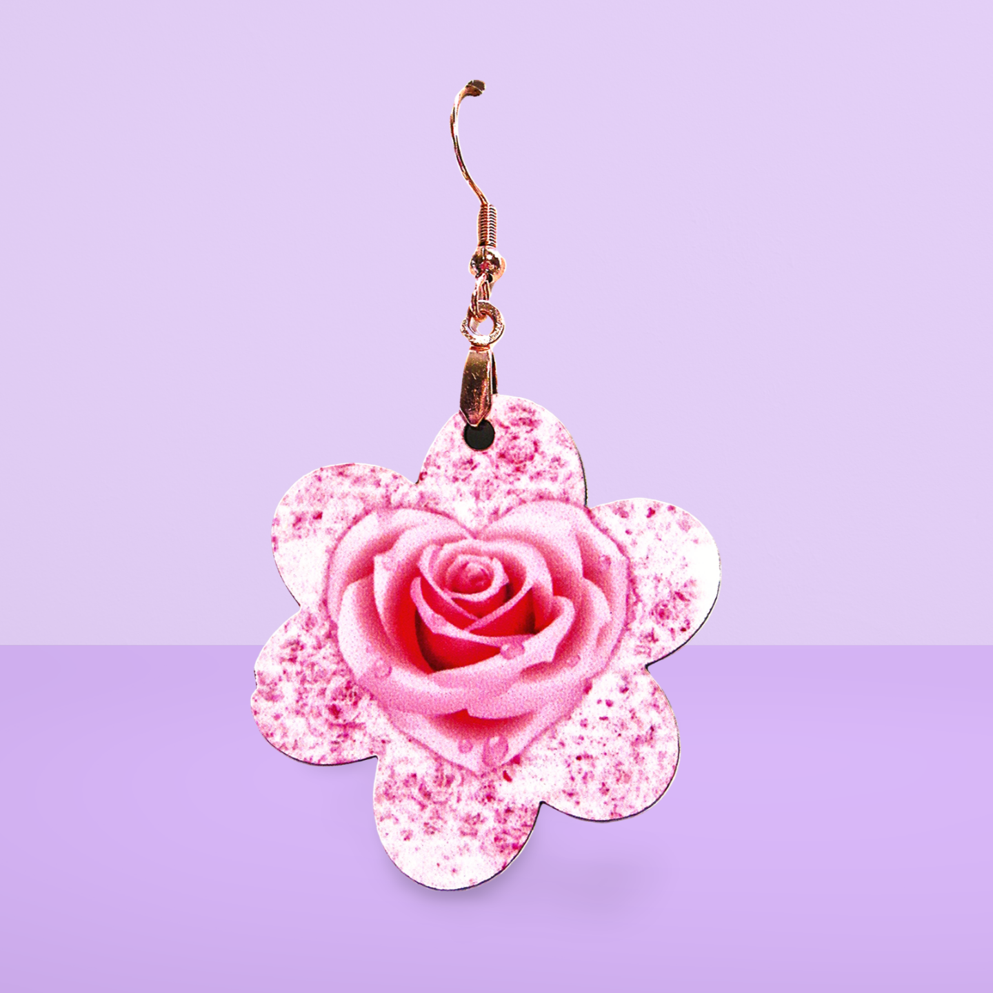 Chubby Flower Shaped Sublimated Earrings