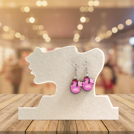 Chicken Shaped Sublimated Earrings