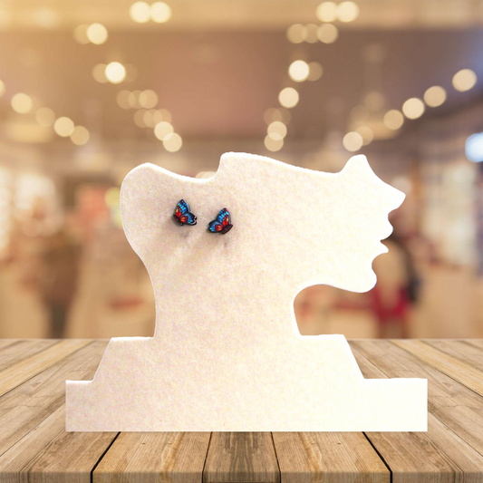 Butterfly Shaped Sublimated Stud Earring