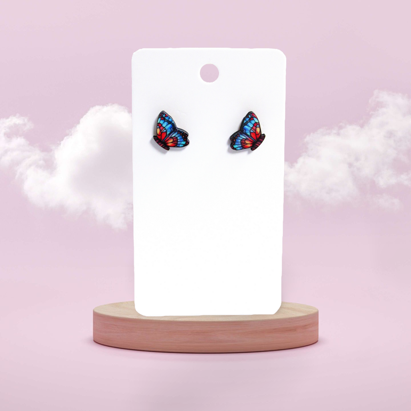 Butterfly Shaped Sublimated Stud Earring