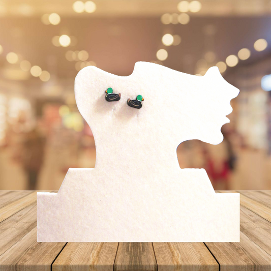 Rubber Duck Shaped Sublimated Stud Earrings