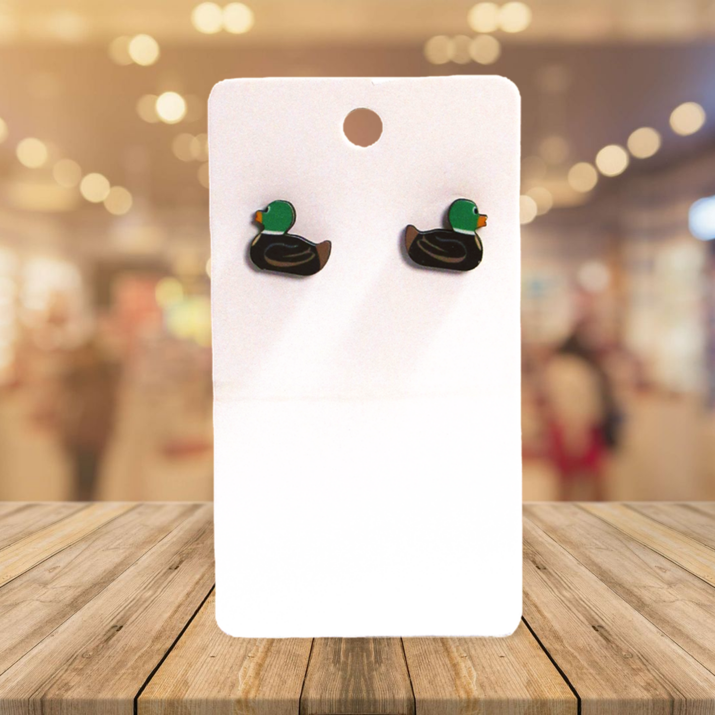 Rubber Duck Shaped Sublimated Stud Earrings