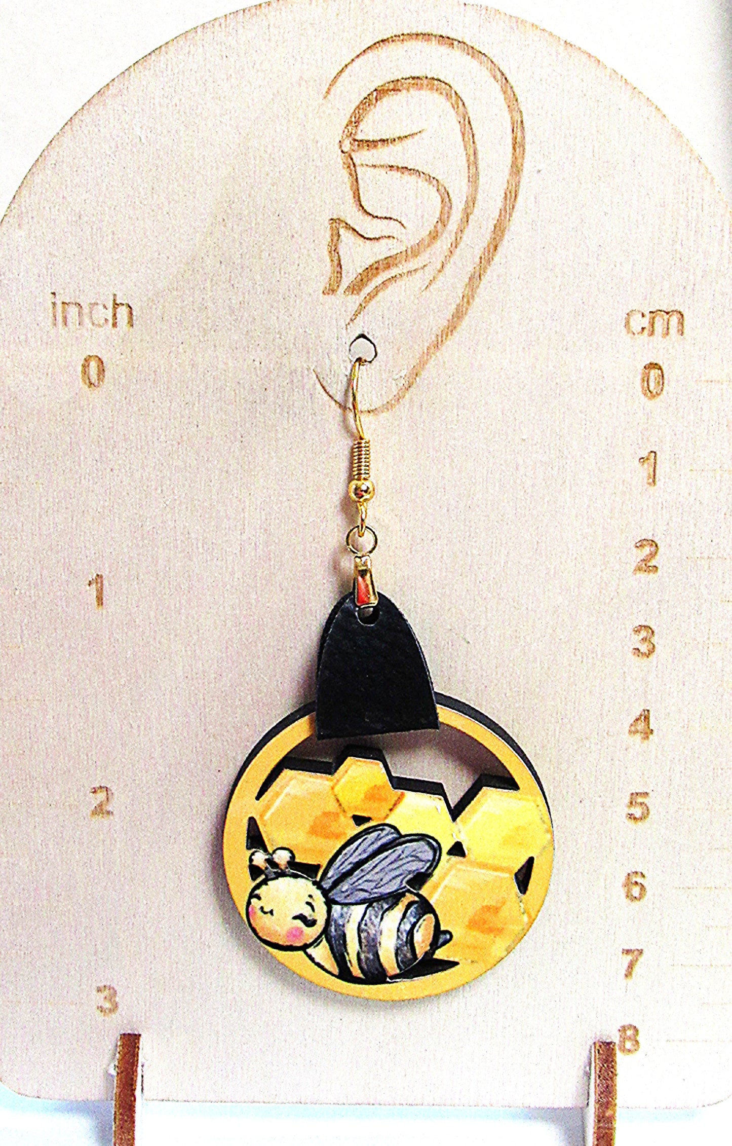 Honeycomb Shaped Sublimated Earrings