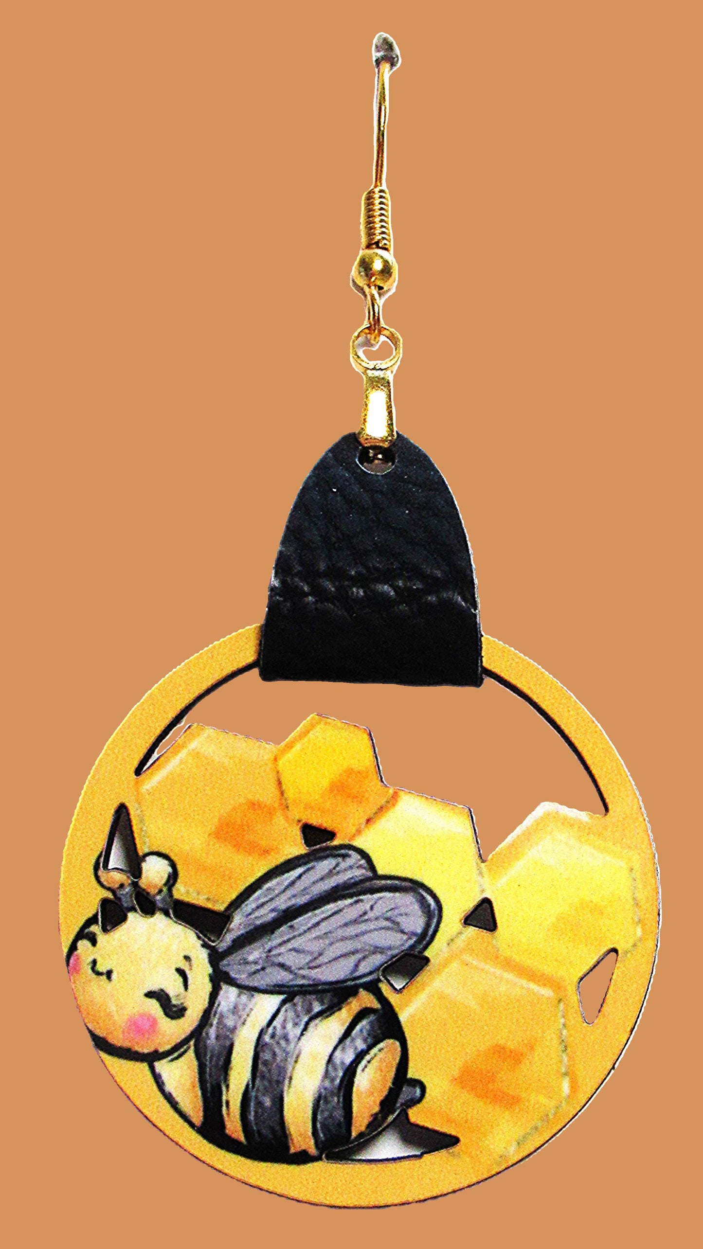 Honeycomb Shaped Sublimated Earrings