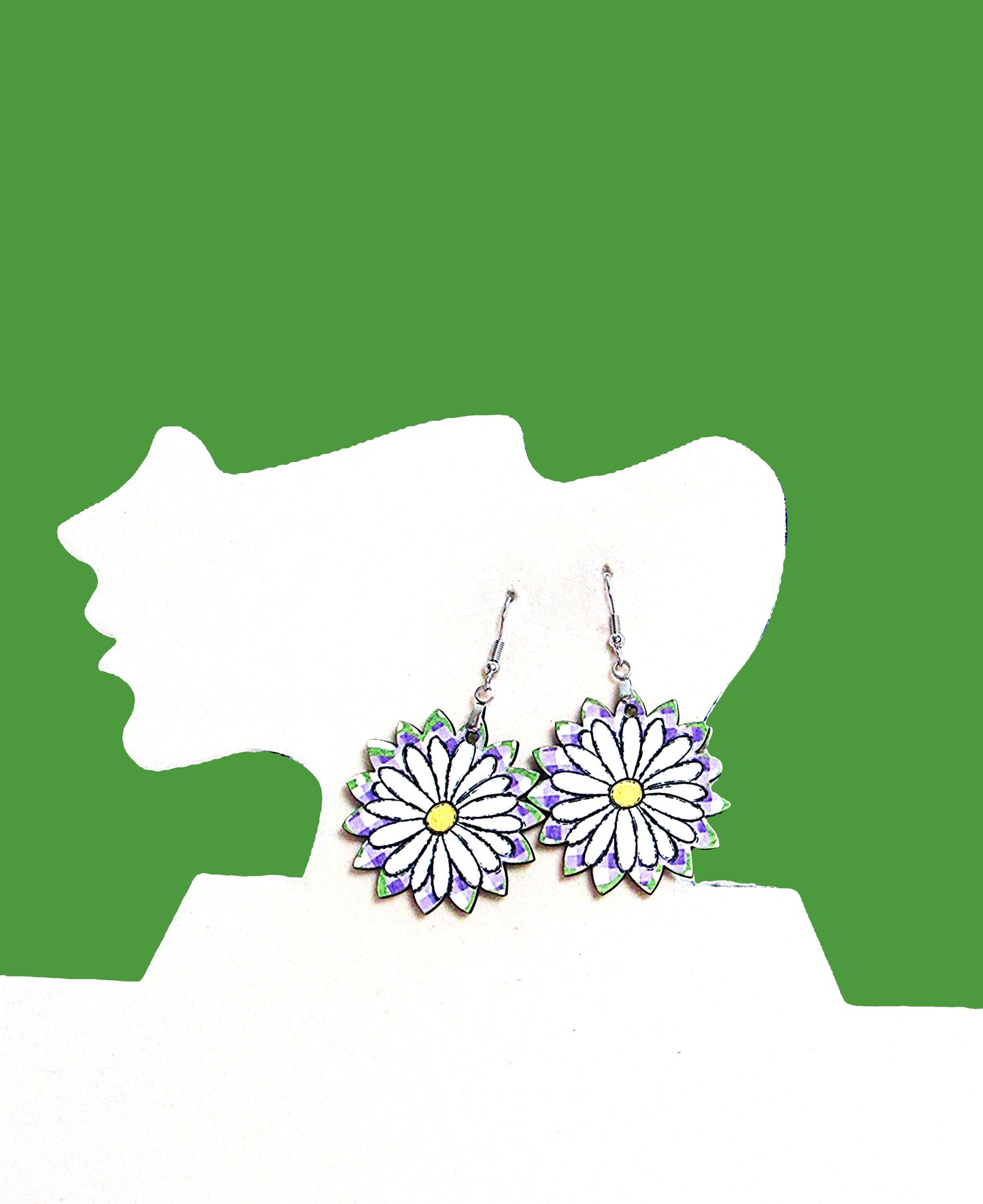 Sunflower Shaped Sublimated Earrings