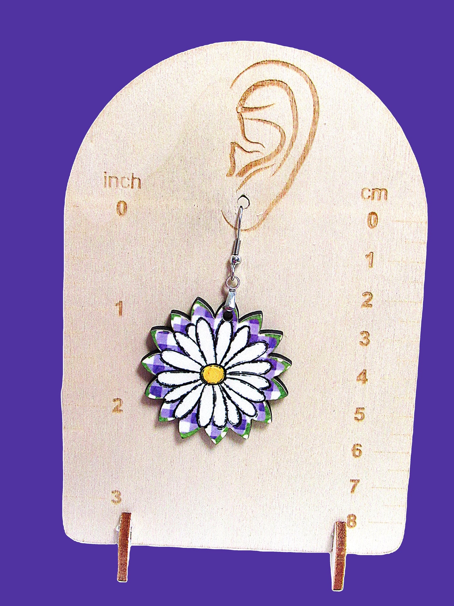 Sunflower Shaped Sublimated Earrings