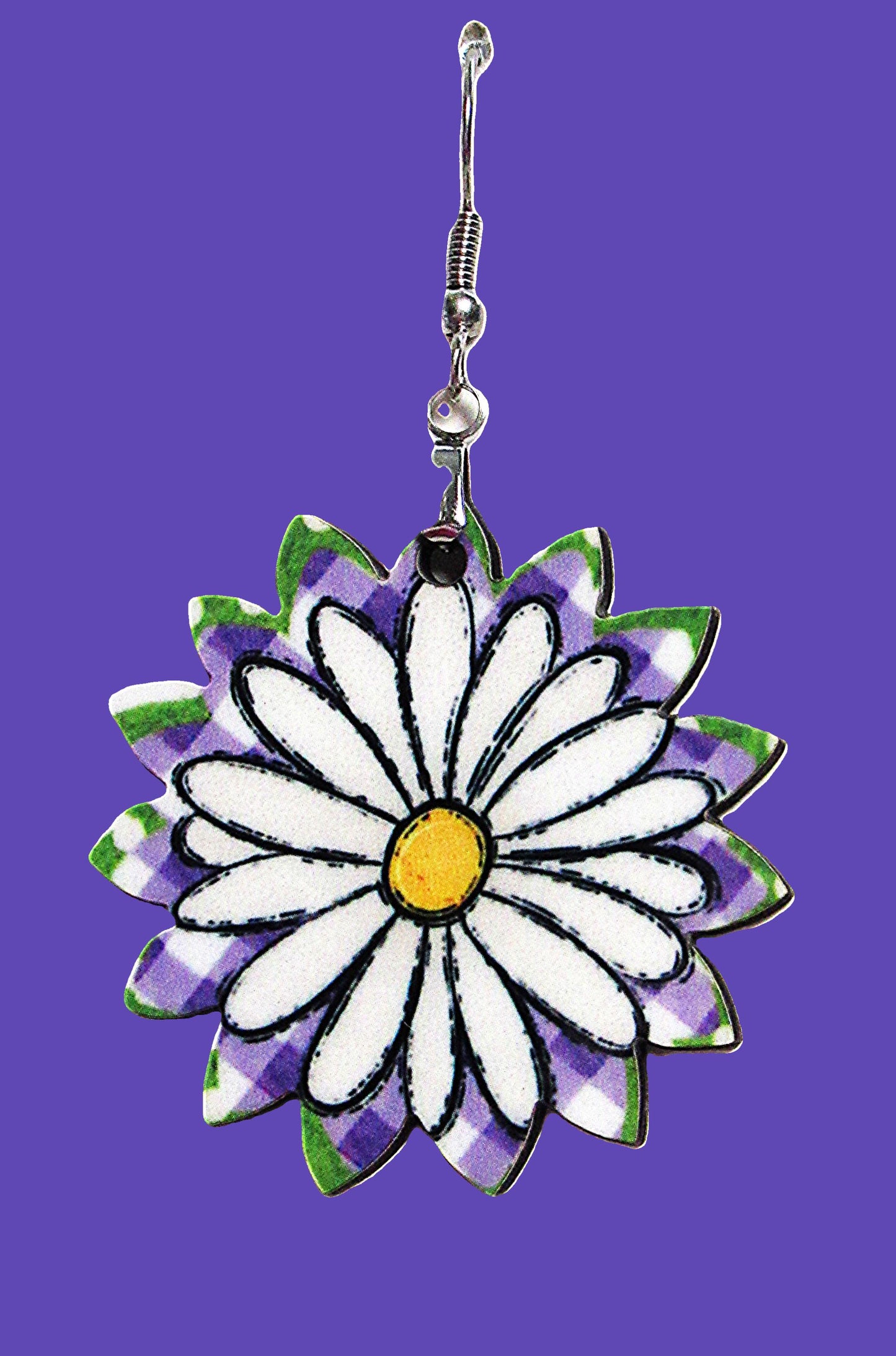 Sunflower Shaped Sublimated Earrings