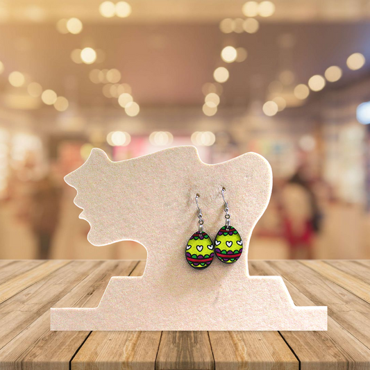 Egg Shaped Sublimated Earrings