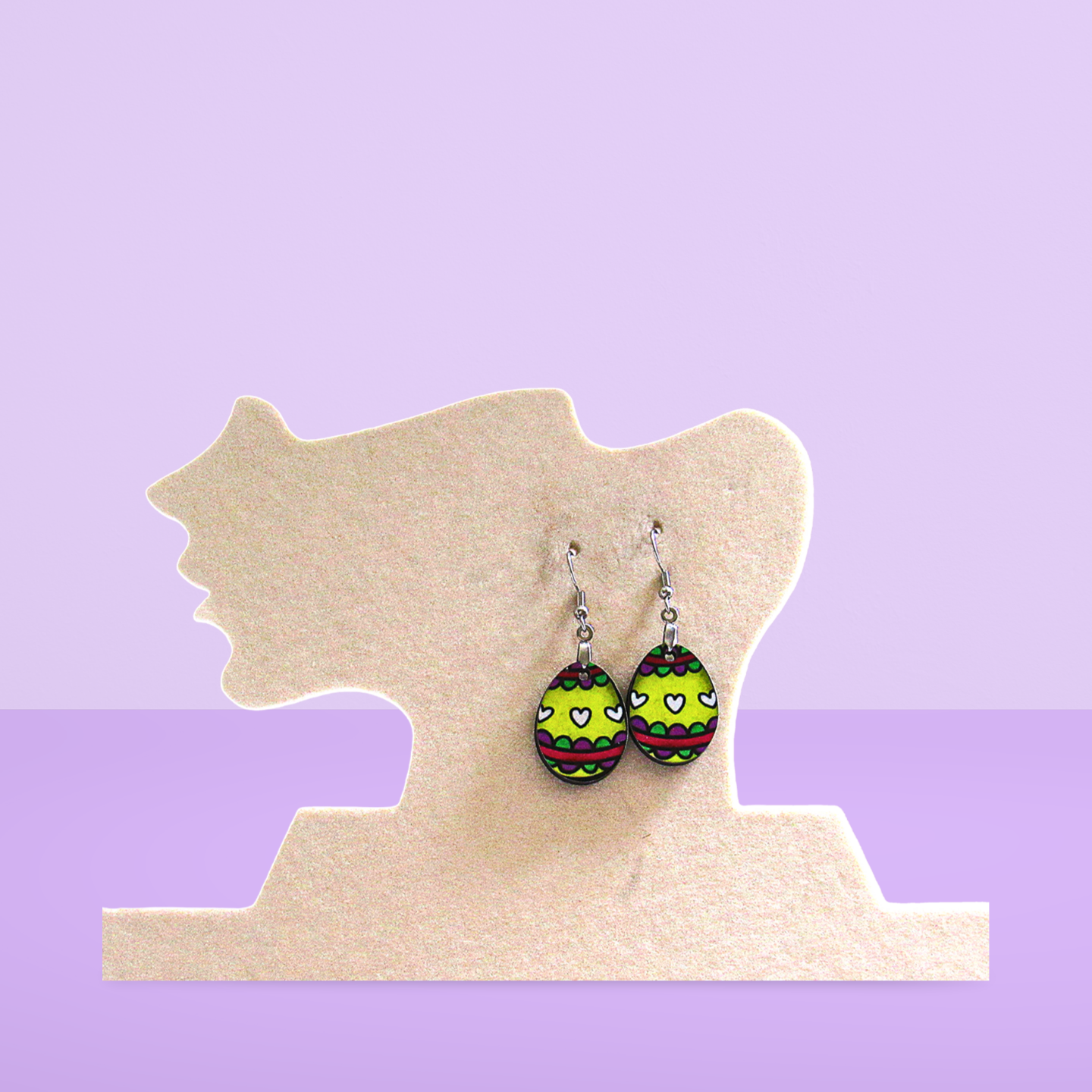 Egg Shaped Sublimated Earrings